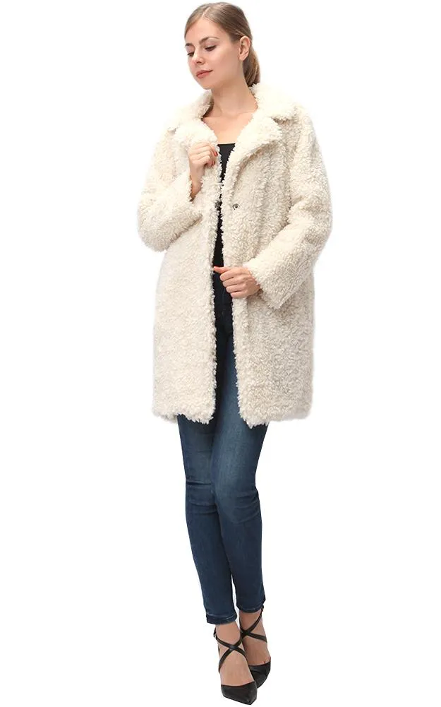 Y914 Soft Faux Fur Jacket With Pocket